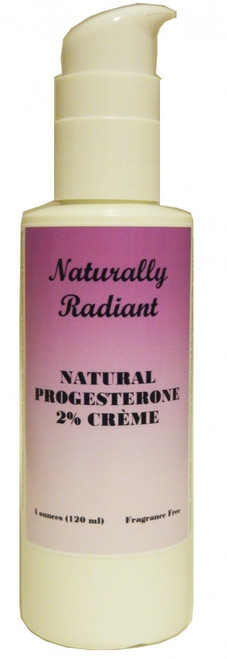 Naturally Radiant Natural Progesterone Cream 4oz Bottle