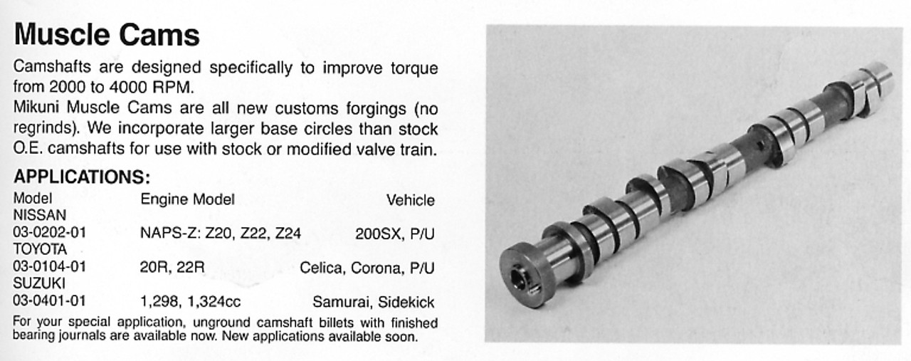 X NAPS-Z Z20 Z22 Z24 Performance Cam .406