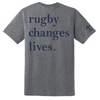 Downingtown 'Rugby Changes Lives' Fundraiser Tee,  Graphite Heather