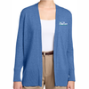 SoZen Health & Wellness Ladies Cardigan, Heathered Blue