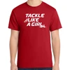 Tackle Like a Girl Tee, Red