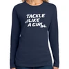 Tackle Like a Girl Tee, Navy
