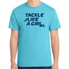 Tackle Like a Girl Tee, Aqua
