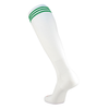 White/Green 3-Stripe Socks