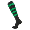 Black/Kelly Green Hoop Socks