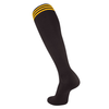 Black/Gold 3-Stripe Socks