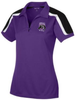 Charm City Knights Micropique Polo, Purple with White & Black