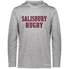 Salisbury Rugby Hooded LS Performance Tee, Gray