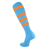 Sky Blue/Orange Hoop Socks