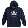 New York Maritime Rugby Skull Logo Hoodie, Navy