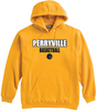 Perryville MS Basketball Hooded Sweatshirt, Gold
