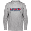 Mavericks Wrestling Long-Sleeve Hooded Tee, Silver Gray