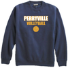 Perryville Volleyball Crewneck Sweatshirt, Navy