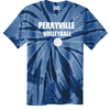 Perryville Volleyball SHORT Sleeve Tie Dye Tee, Navy