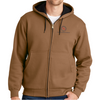 TMI Heavyweight Thermal Lined Full Zip Hoodie, Brown