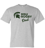 Michigan State Rugby Dad Cotton Tee, Gray