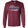 New Covenant Knights Basketball Logo Cotton T-Shirt, Maroon