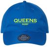 Queens University of Charlotte Rugby Text Logo Adjustable Hat, Royal