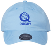 Queens University of Charlotte Rugby Q Logo Adjustable Hat, Light Blue