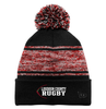 Loudoun Rugby Pom Beanie, Red Marle/Black