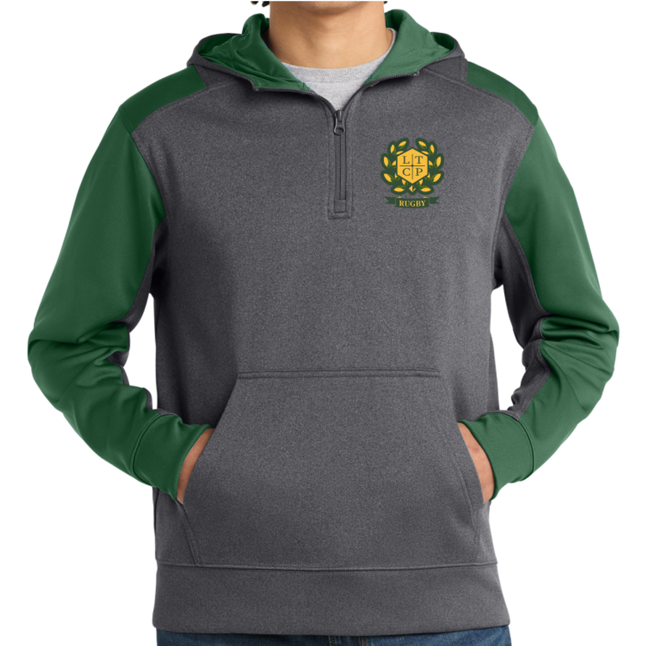 Lane Tech CPHS Rugby 1/4-Zip Performance Fleece Hoodie