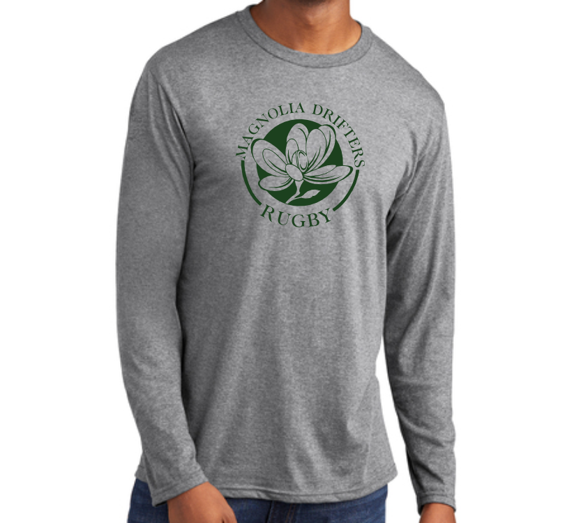 Magnolia Drifters LONG Sleeve Cotton T-Shirt, Gray