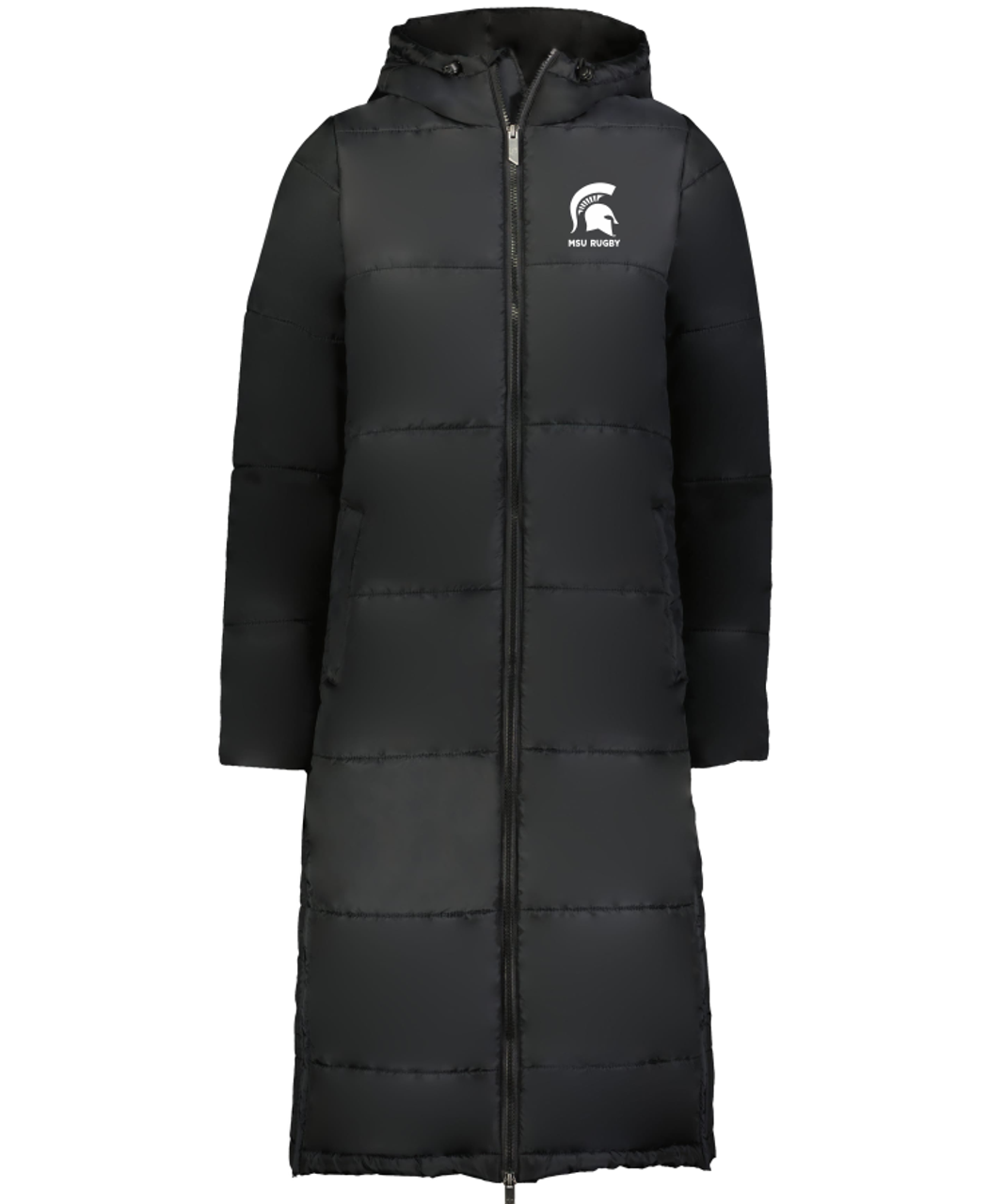 Michigan State Rugby 3/4-Length Puffer Coat