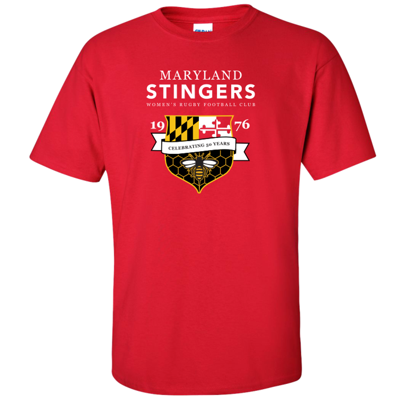 MD Stingers 50th Anniversary Tee, Red (4C) MD Stingers 50th Anniversary Tee, Red (4C)