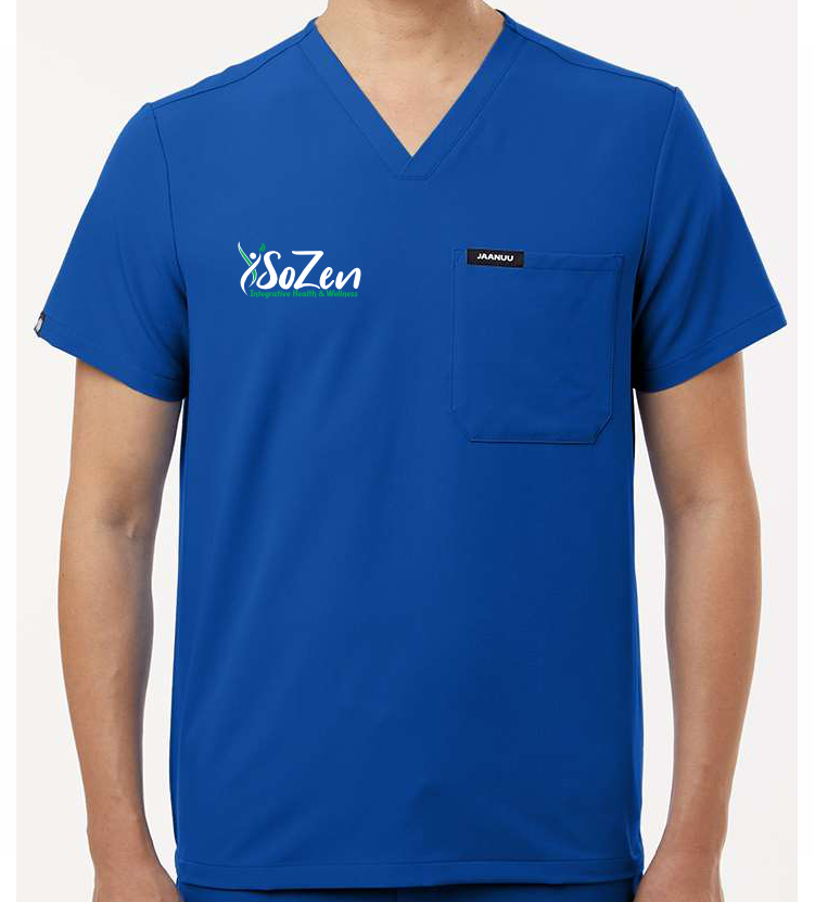 SoZen Health & Wellness Scrub Top, Royal
