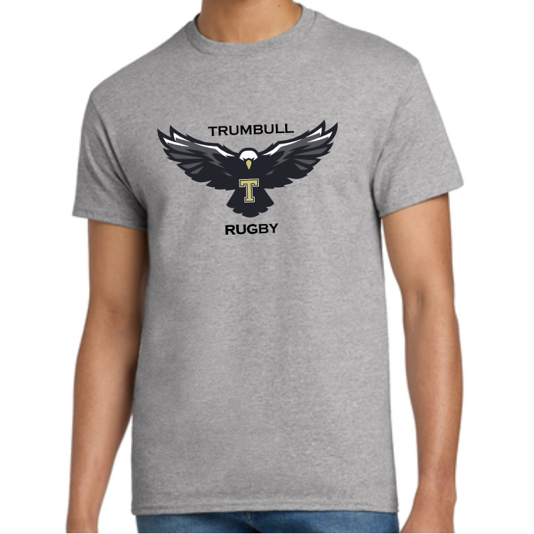 Trumbull HS Girls Rugby Cotton T-Shirt, Gray