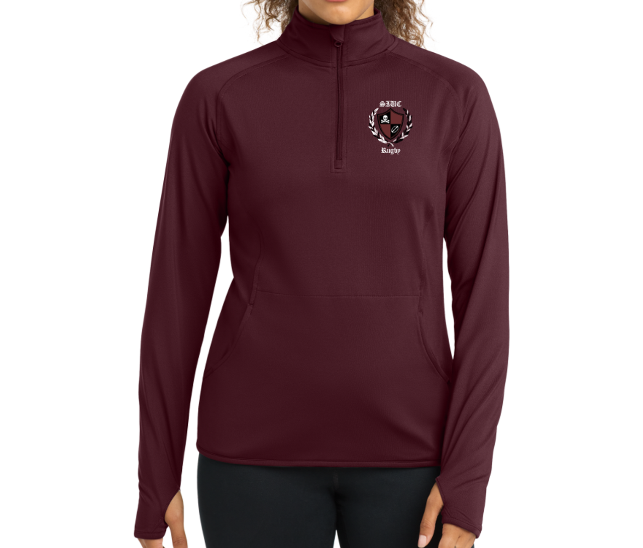 SIU Rugby 1/4-Zip Performance Fleece, Maroon