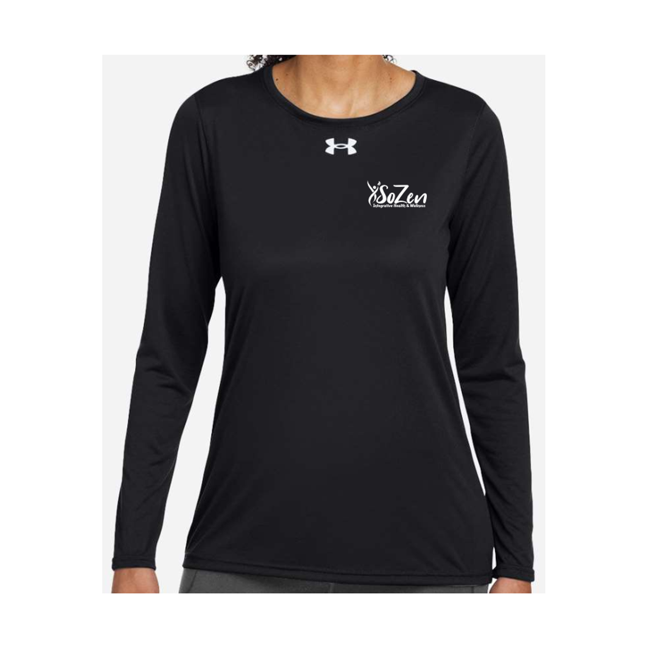 SoZen Health & Wellness UA Long Sleeve Tee, Black