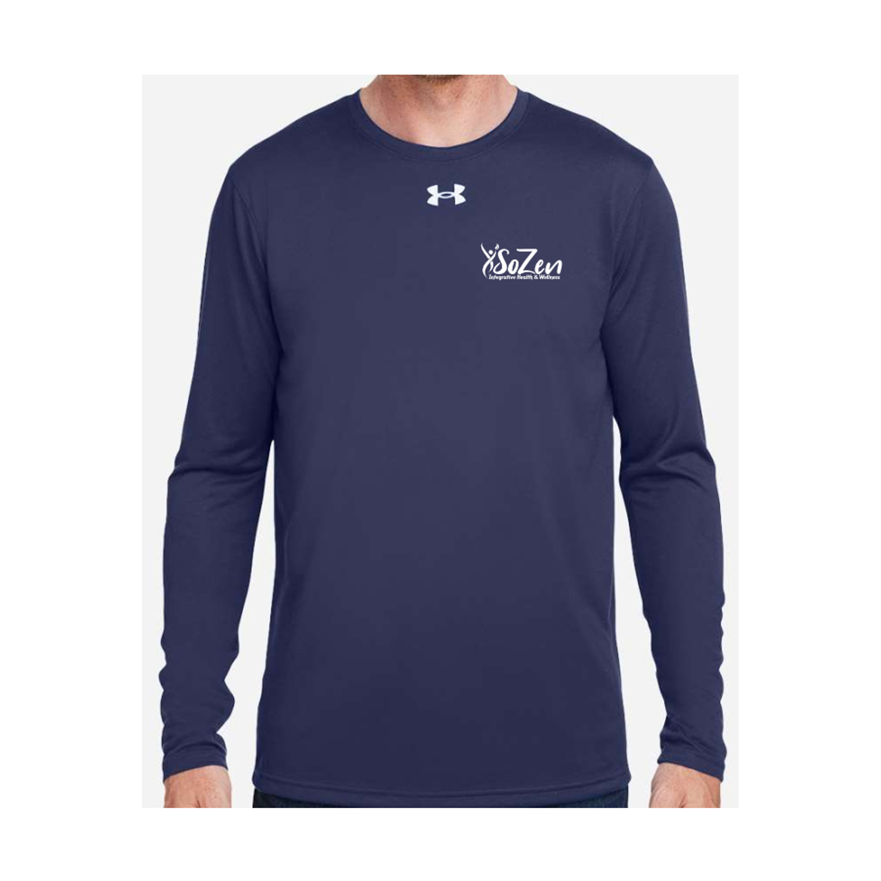 SoZen Health & Wellness UA Long Sleeve Tee, Navy
