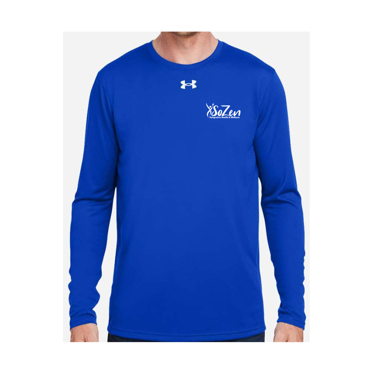 SoZen Health & Wellness UA Long Sleeve Tee, Royal