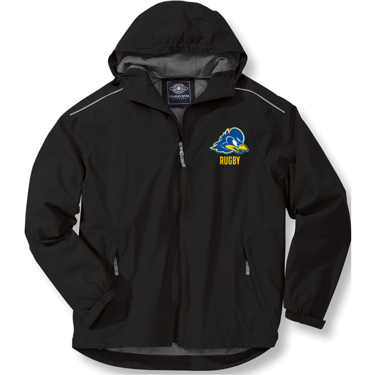 Delaware Rugby Rain Jacket, Black