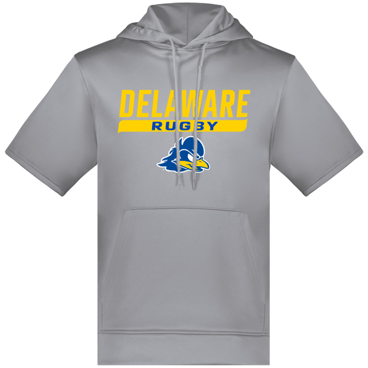 Delaware Rugby Short Sleeve Performance Sweatshirt, Gray
