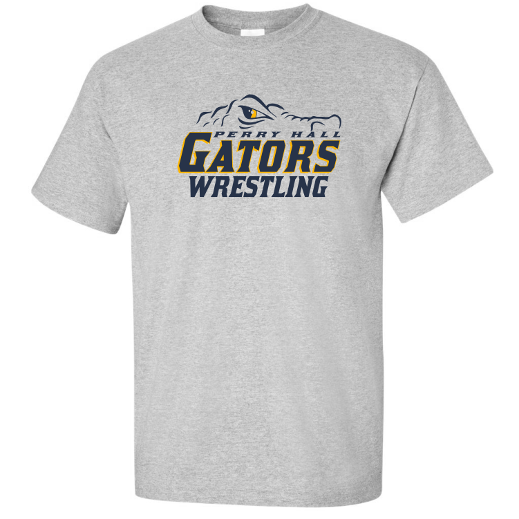 Perry Hall HS Wrestling Cotton Tee, Gray