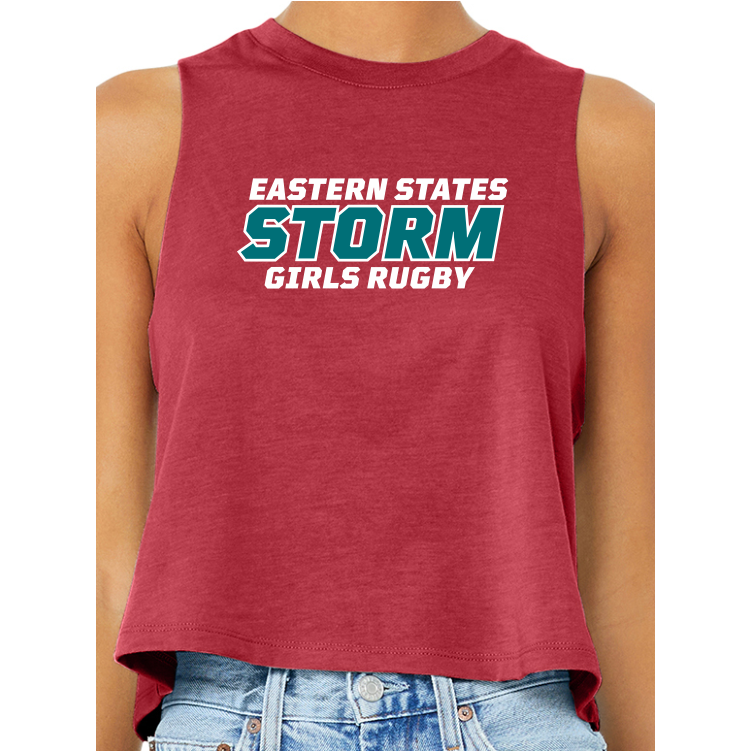 Eastern States Storm Ladies Cropped Tank, Red