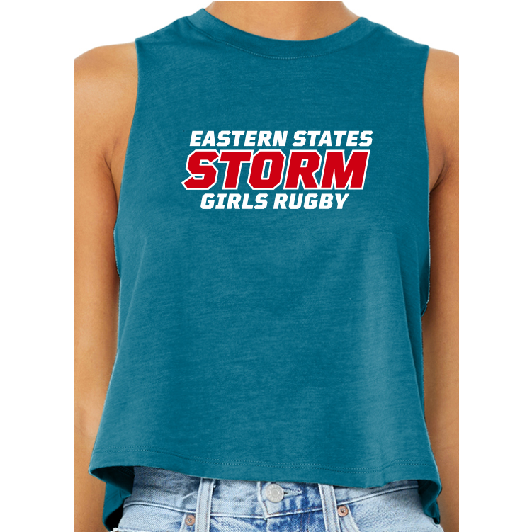 Eastern States Storm Ladies Cropped Tank, Teal