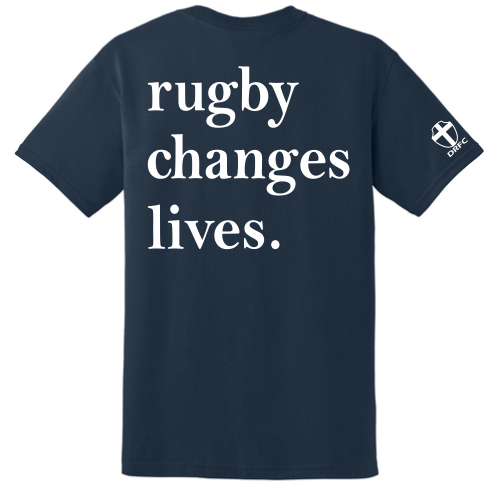 Downingtown 'Rugby Changes Lives' Fundraiser Tee,  Navy
