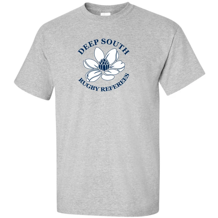 Deep South Rugby Referees Cotton Tee, Sport Gray