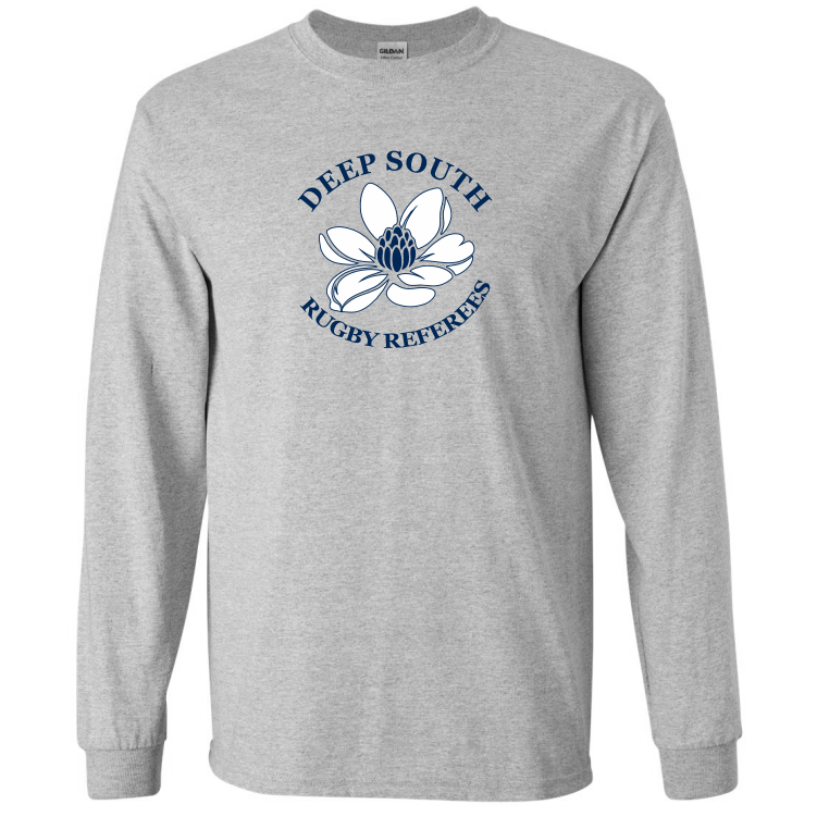 Deep South Rugby Referees Cotton Tee, Sport Gray