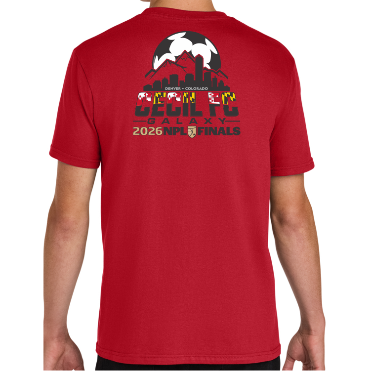 Cecil FC Galaxy SHORT Sleeve Cotton Tee, Red
