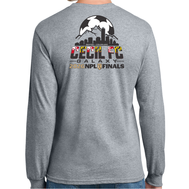 Cecil FC Galaxy LONG Sleeve Cotton Tee, Gray
