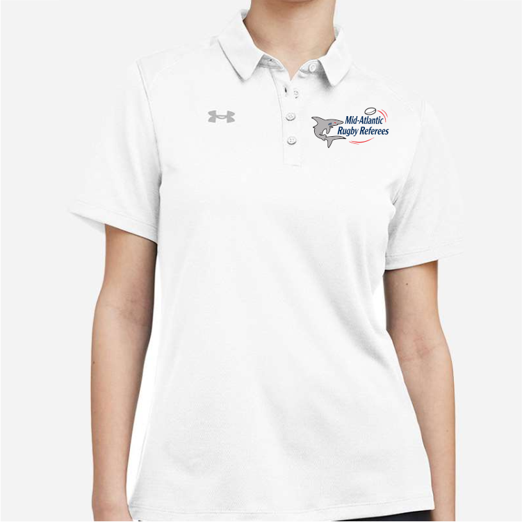 Mid-Atlantic Rugby Referees UA Performance Polo, White
