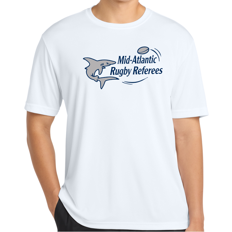 Mid-Atlantic Rugby Referees Perf Tee, White