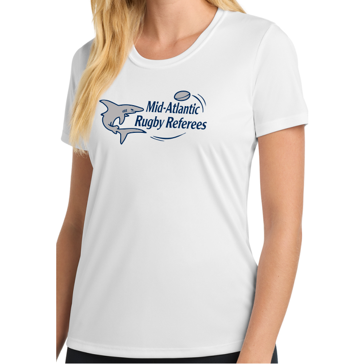 Mid-Atlantic Rugby Referees Perf Tee, White