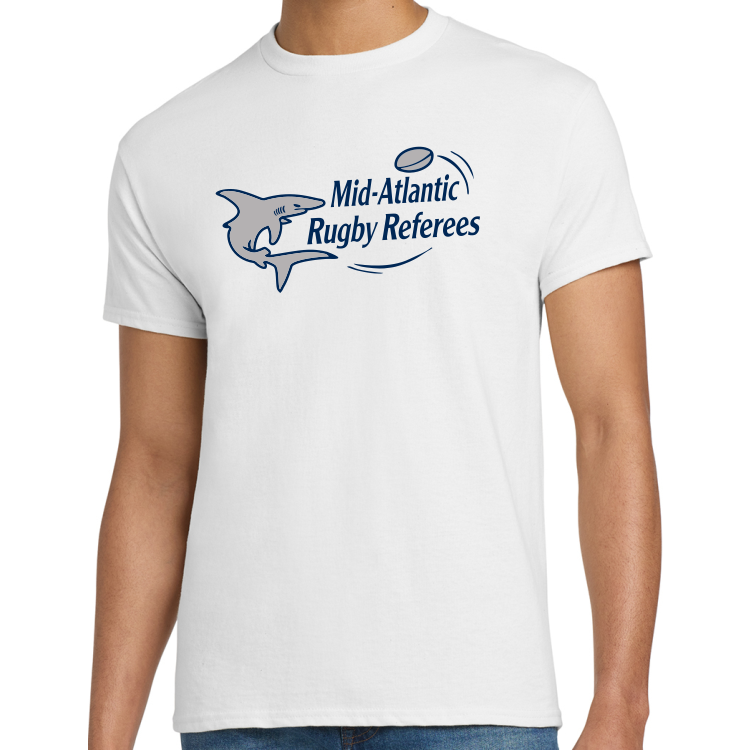 Mid-Atlantic Rugby Referees Cotton Tee, White