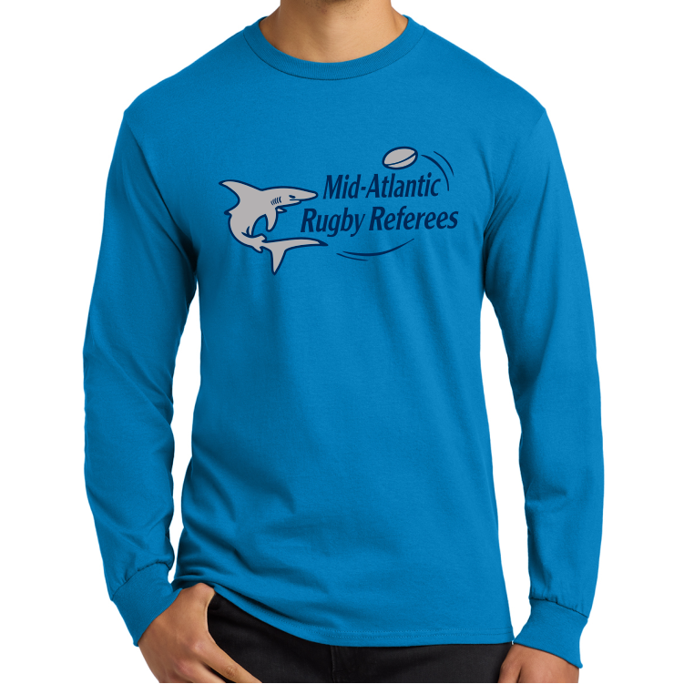 Mid-Atlantic Rugby Referees Cotton Tee, Sapphire