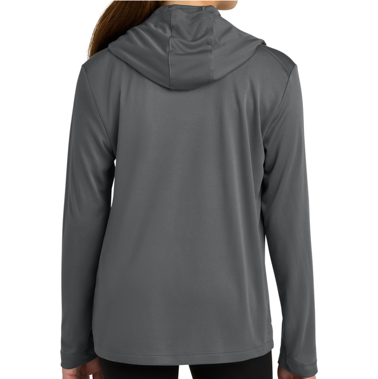 MB Flag Rugby Hooded LS Performance Tee, Gray